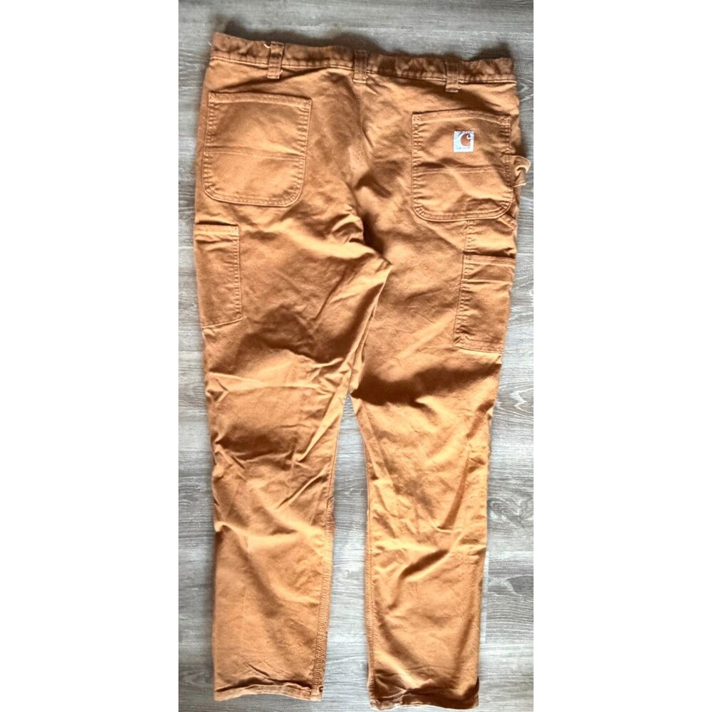Carhartt 103339 Mens 42x34 Brown Canvas Straight Fit Utility Work Pants